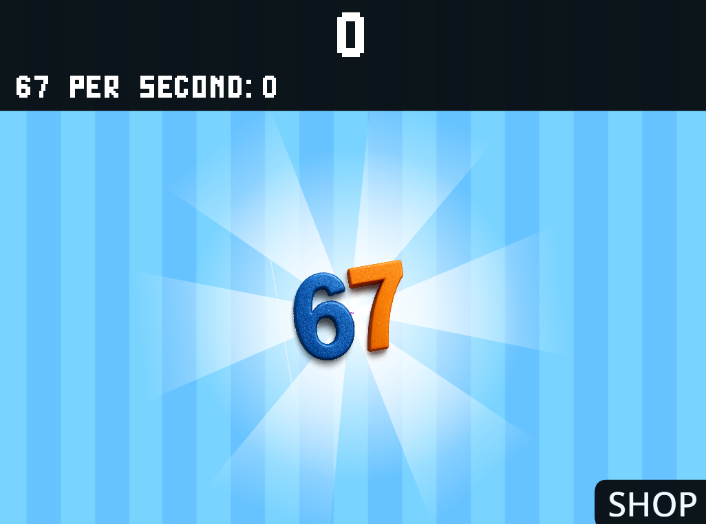 67 Clicker Game Screenshot