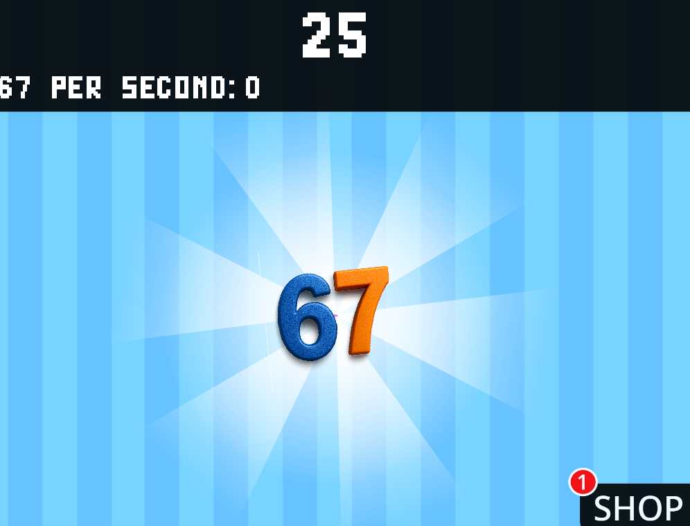 67 Clicker Game Screenshot