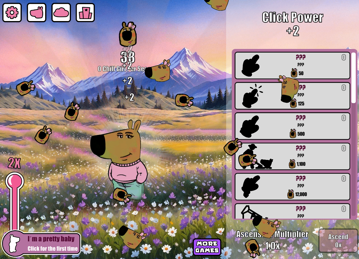 Chill Girl Clicker Game Screenshot
